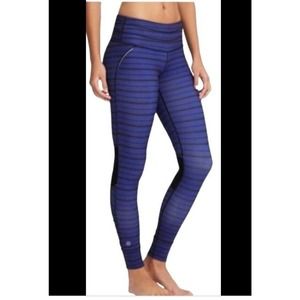 Athleta Purple Black Relay Activewear Leggings Size XS
